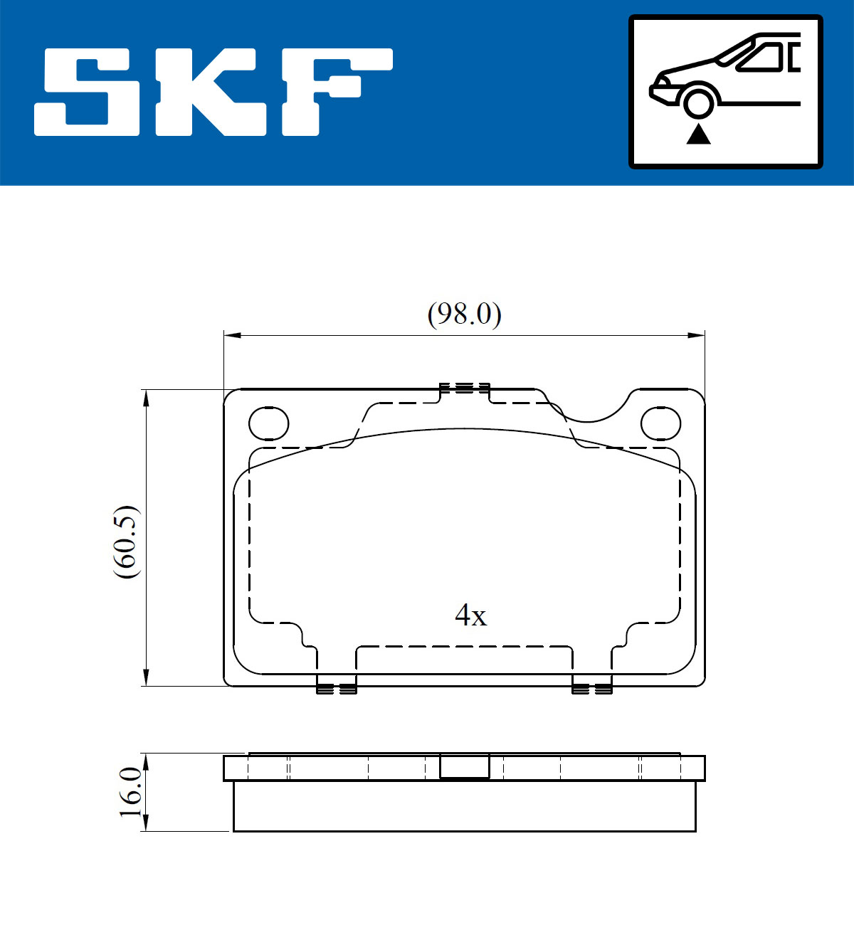 SKF VKBP 80388 Bremsbelagsatz, Scheibenbremse